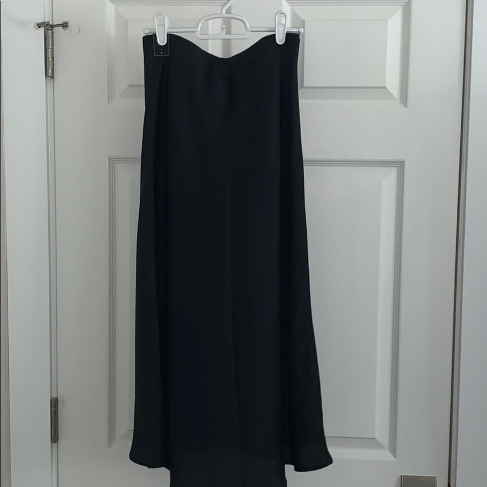 NWT Abercrombie & Fitch black satin midi skirt